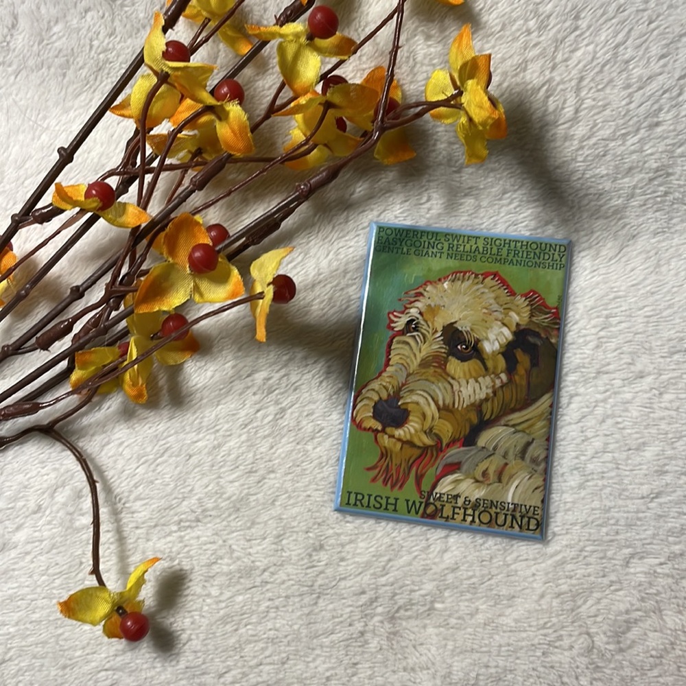 Add on $1 Irish Wolfhound magnet